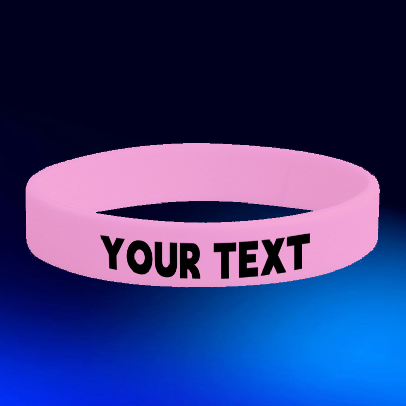 52pc Glow-in-the-Dark Silicone Bracelets, Customisable